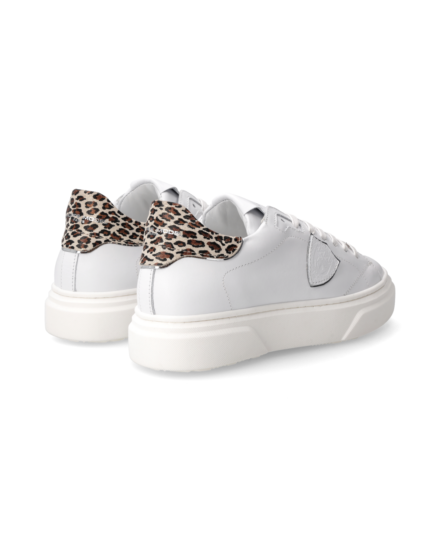 Sneakers Temple Junior, Bianco e Animalier