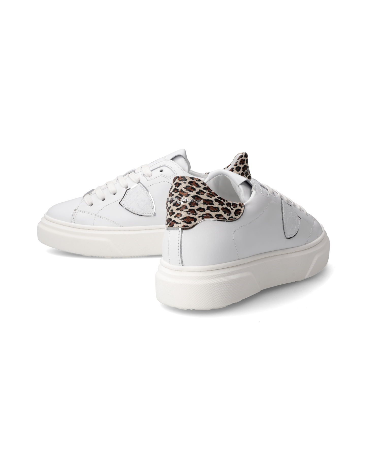 Sneakers Temple Junior, Bianco e Animalier