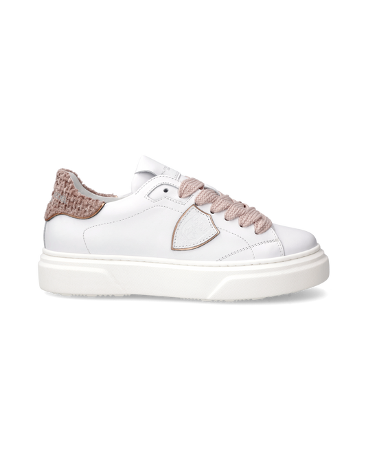 Sneakers Temple Tennis Junior, White Pink