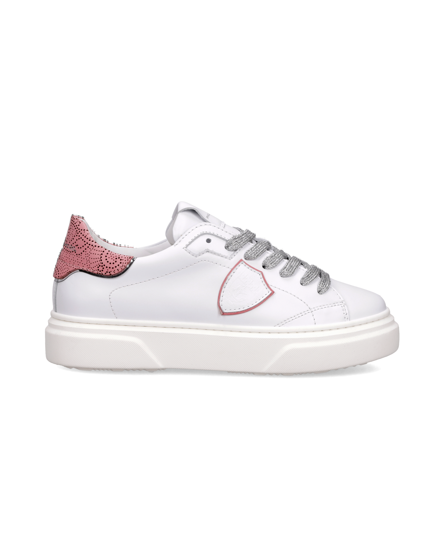 Sneaker Temple Junior, Bianco Fuchsia