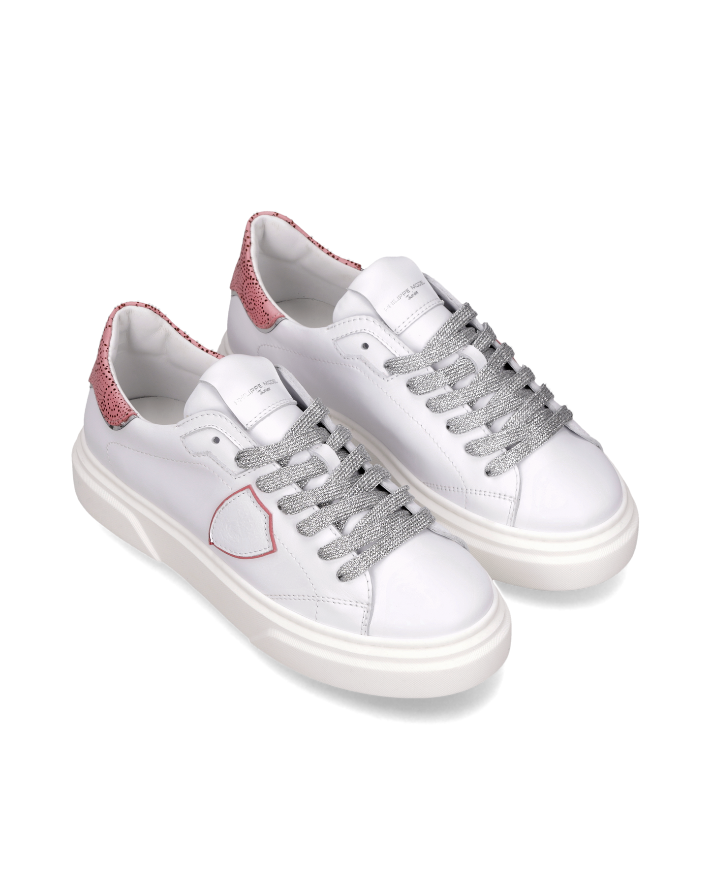 Sneaker Temple Junior, Bianco Fuchsia