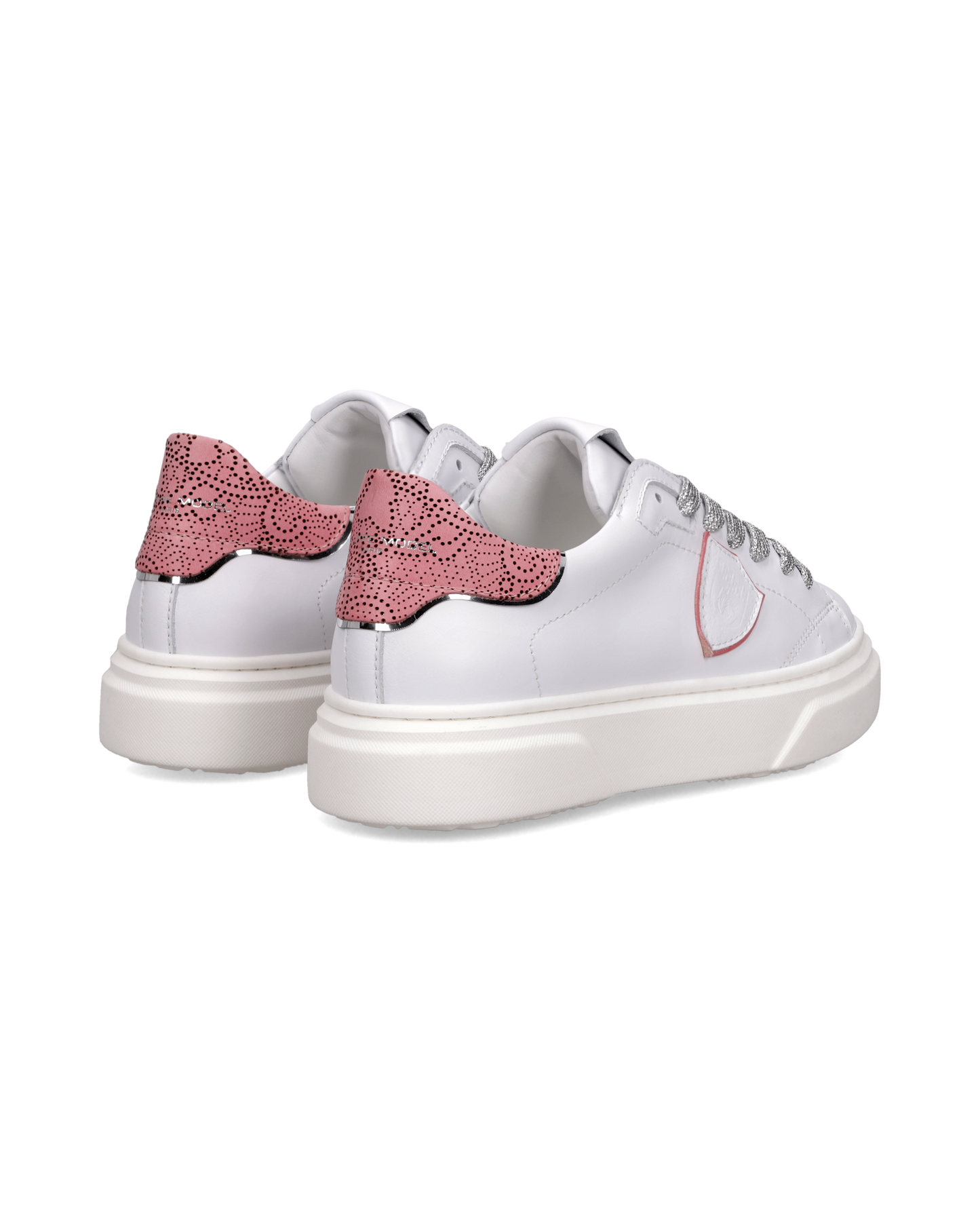 Sneaker Temple Junior, Bianco Fuchsia