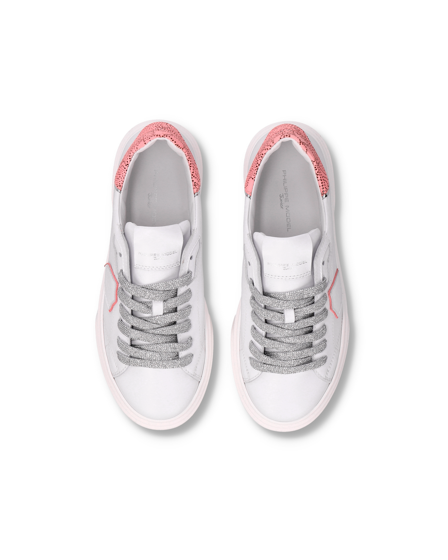 Sneaker Temple Junior, Bianco Fuchsia