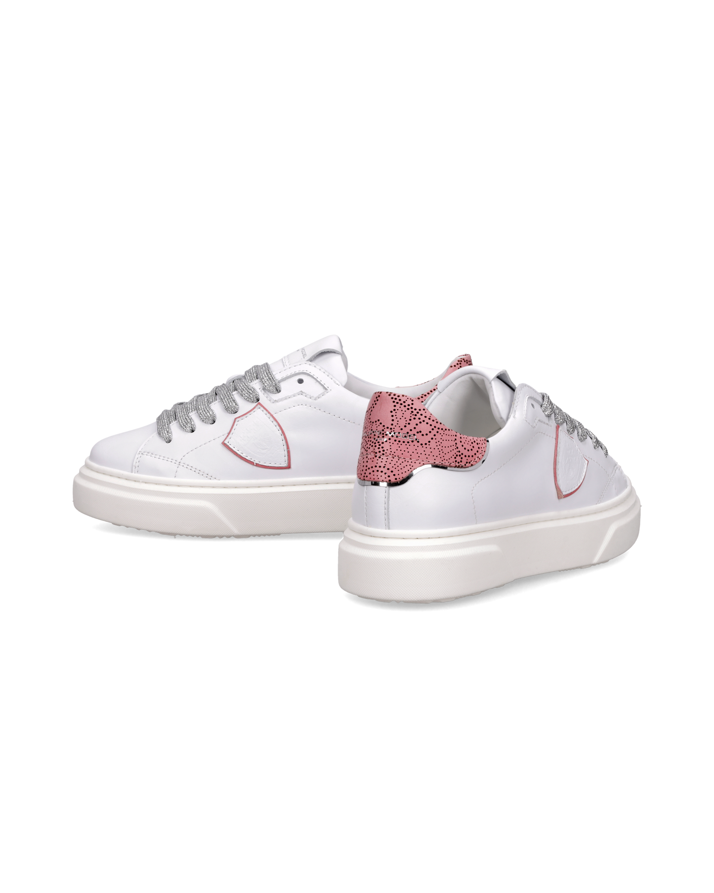 Sneaker Temple Junior, Bianco Fuchsia