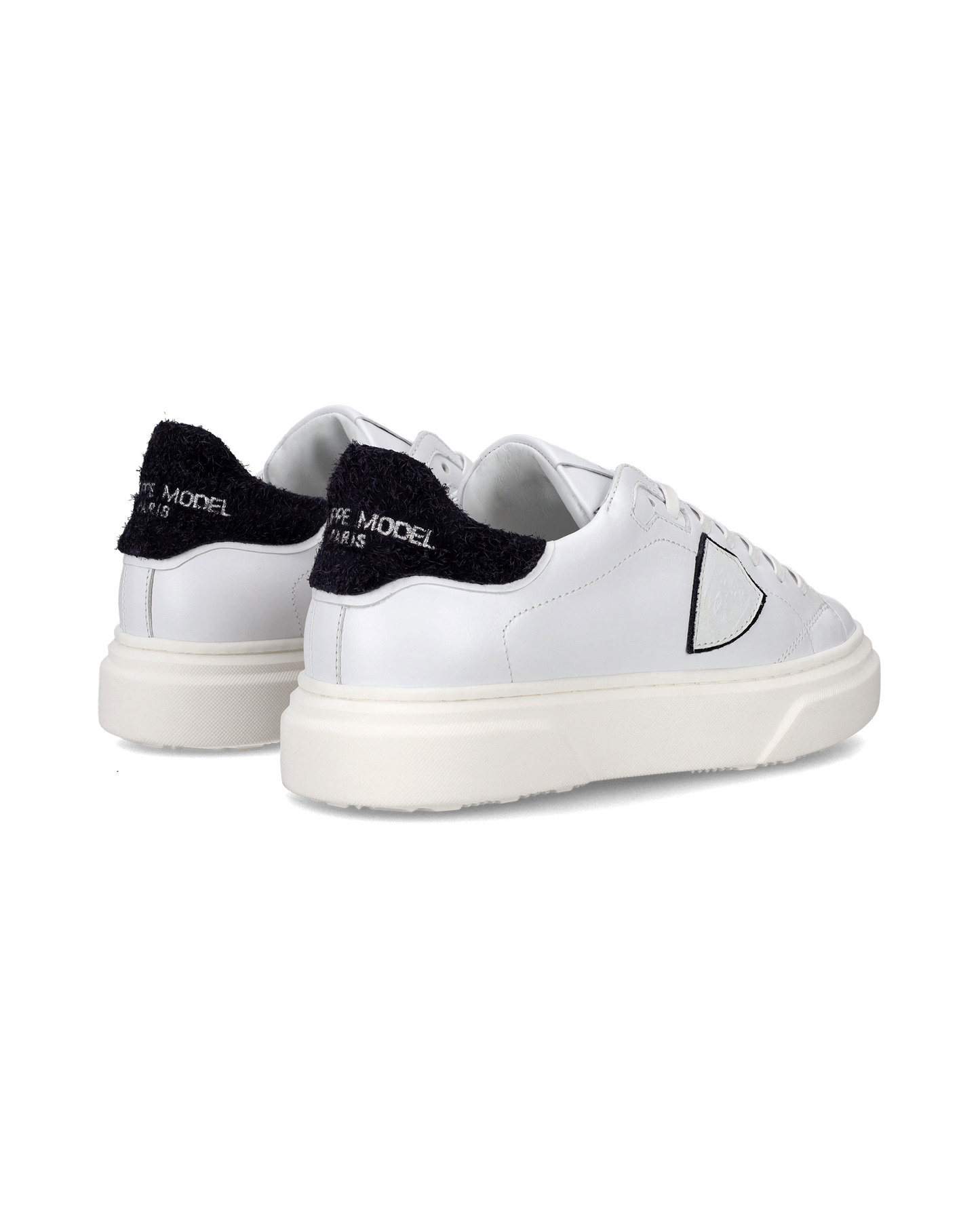 Sneakers Temple da Bambini Bianche e Blu in Pelle