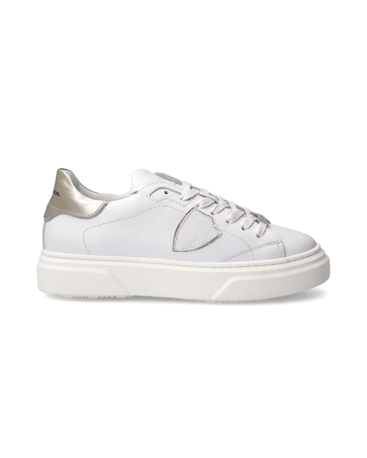 Sneakers Temple Junior, Bianco e Oro