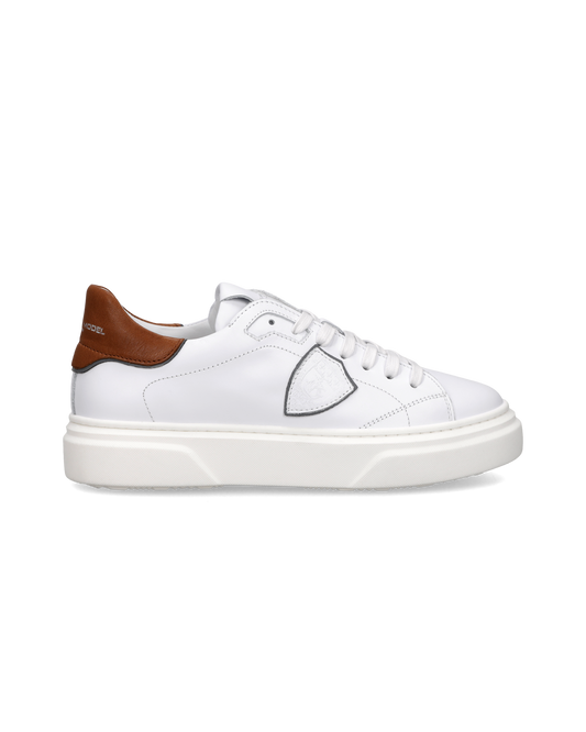 Sneaker Temple Junior, Bianco Marrone