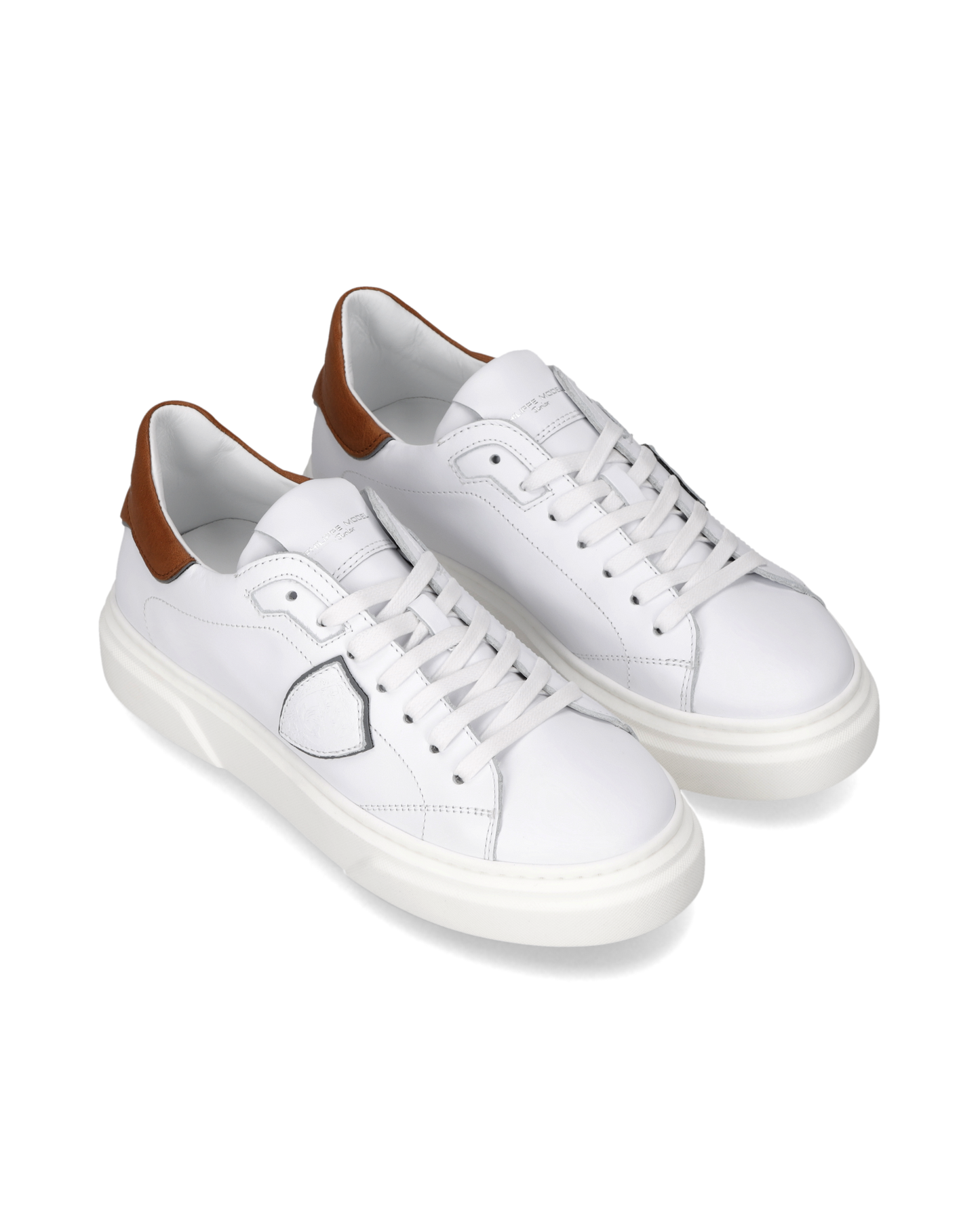 Sneaker Temple Junior, Bianco Marrone