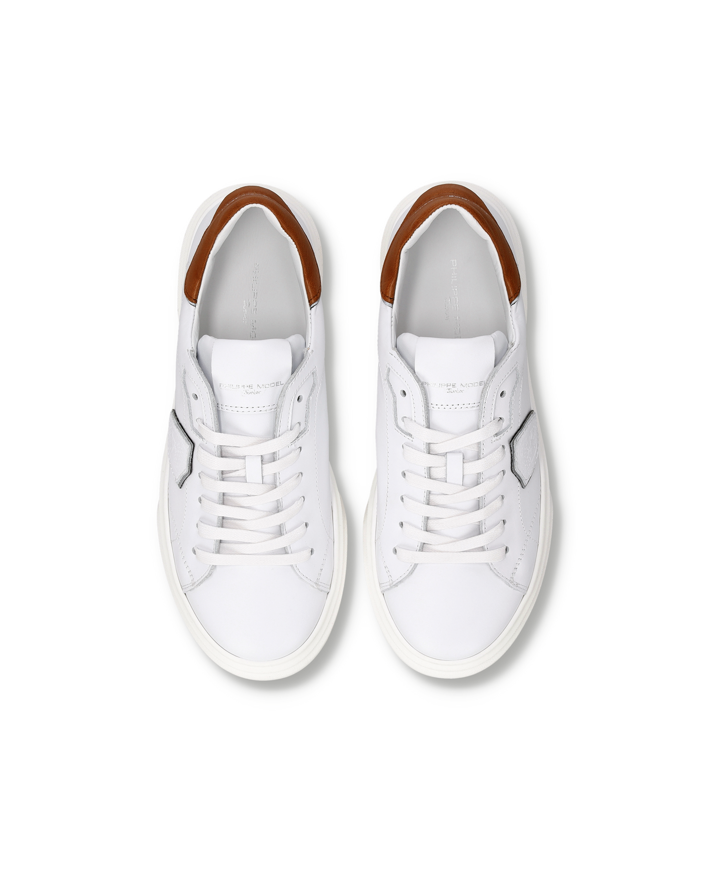 Sneaker Temple Junior, Bianco Marrone