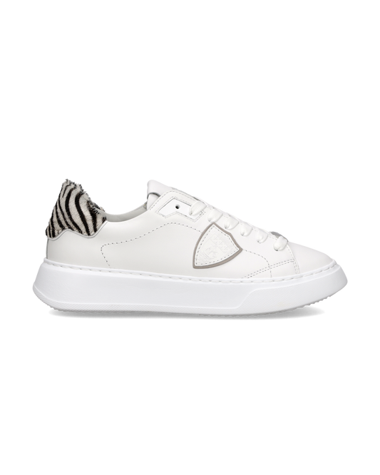 Sneakers Temple Donna, Bianco Animalier