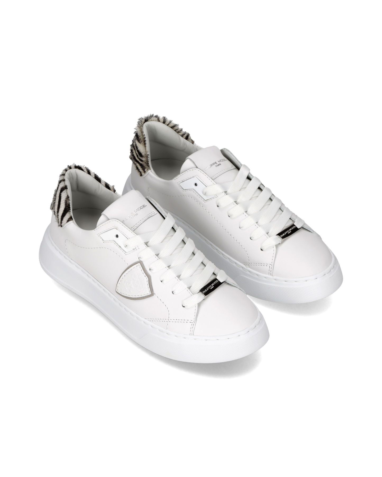 Sneakers Temple Donna, Bianco Animalier
