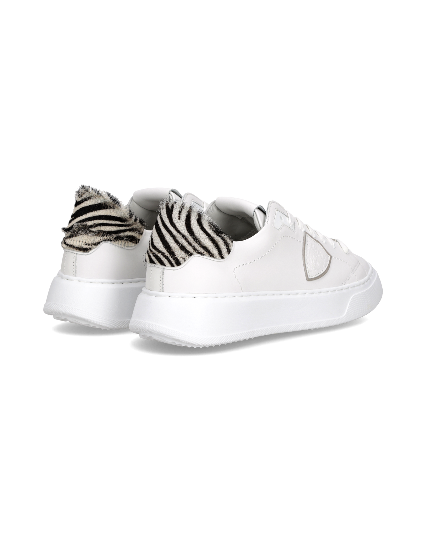 Sneakers Temple Donna, Bianco Animalier