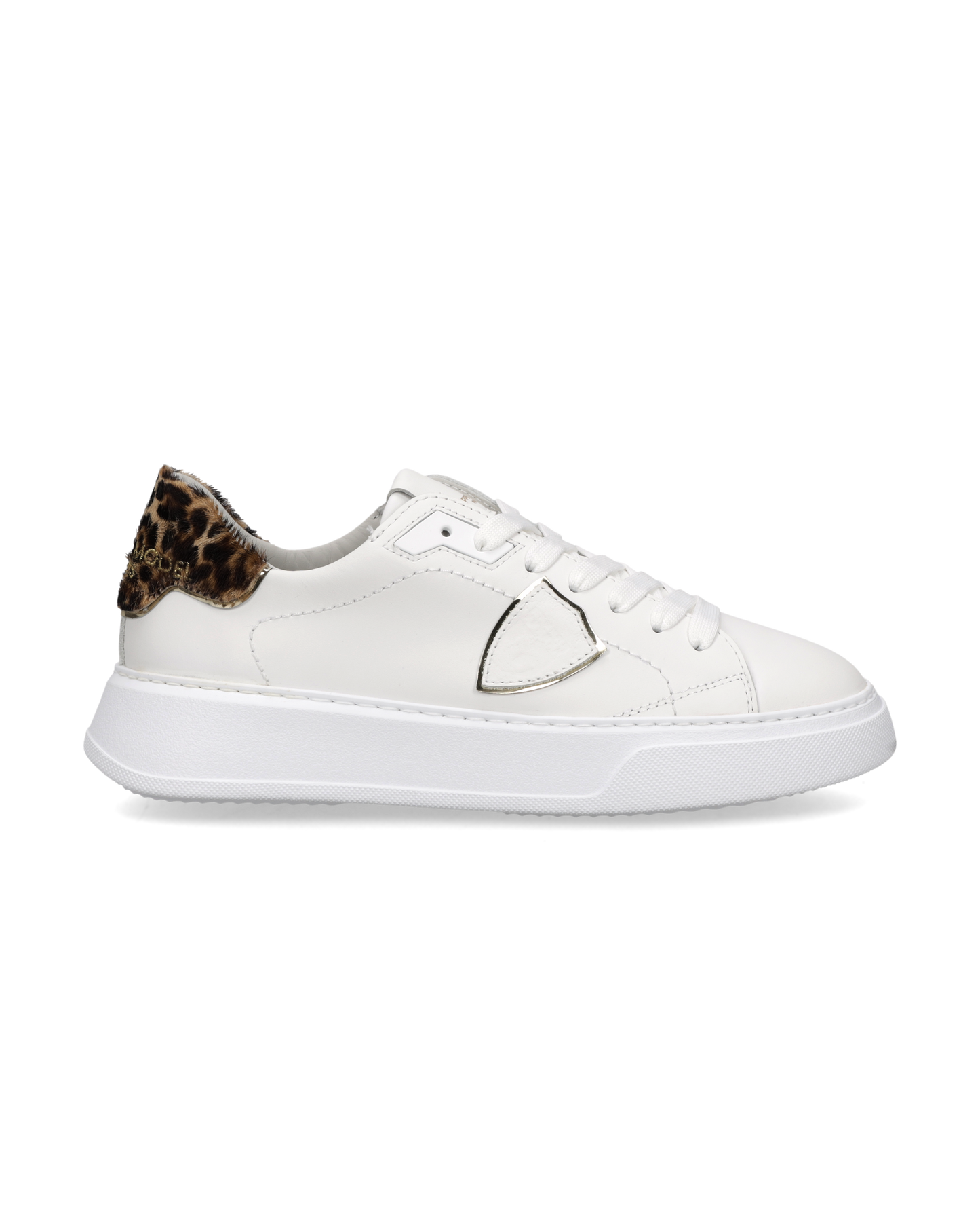 Baskets Temple Femme, Blanc Imprimé Animalier