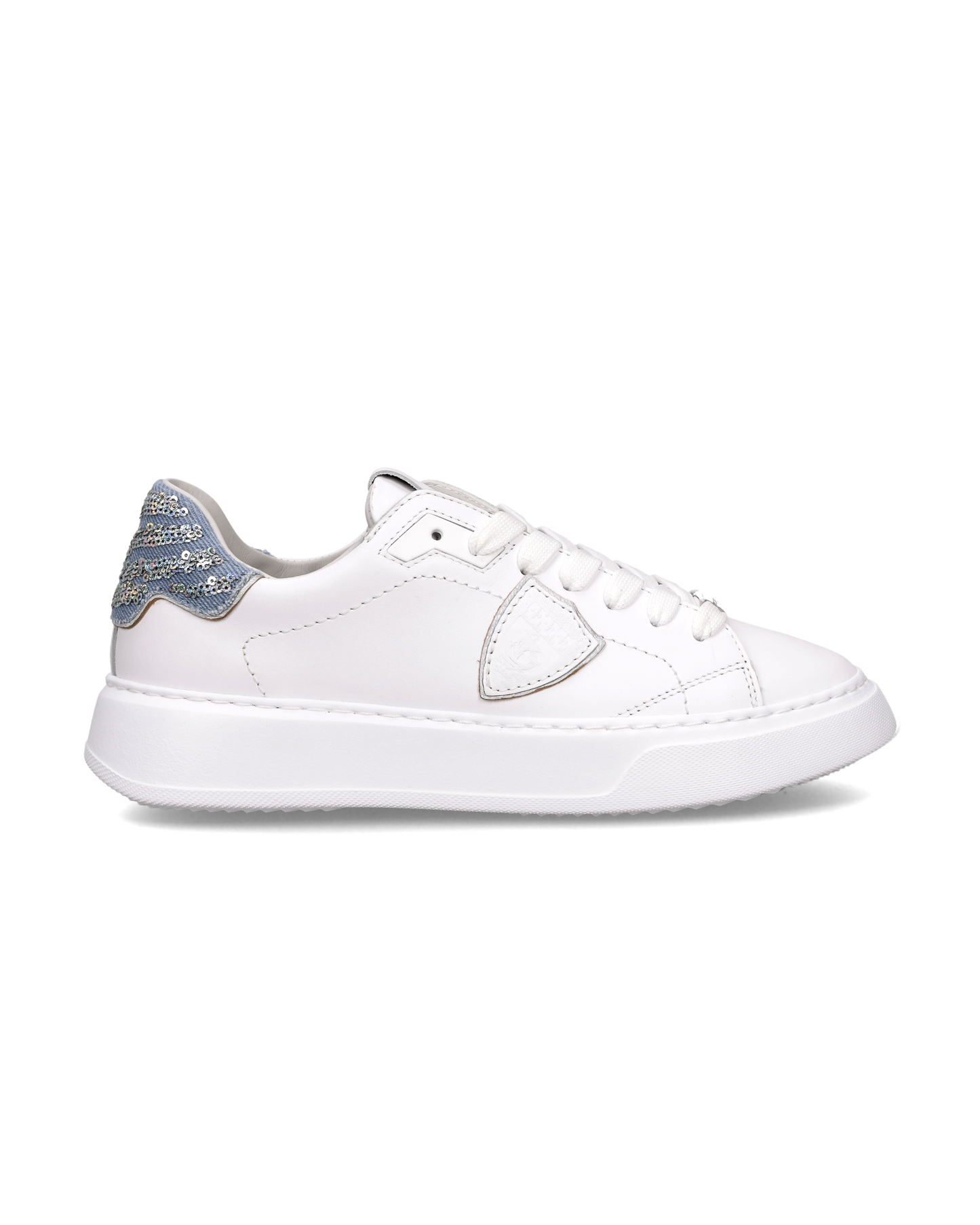 Sneakers Temple Donna, Bianco Denim