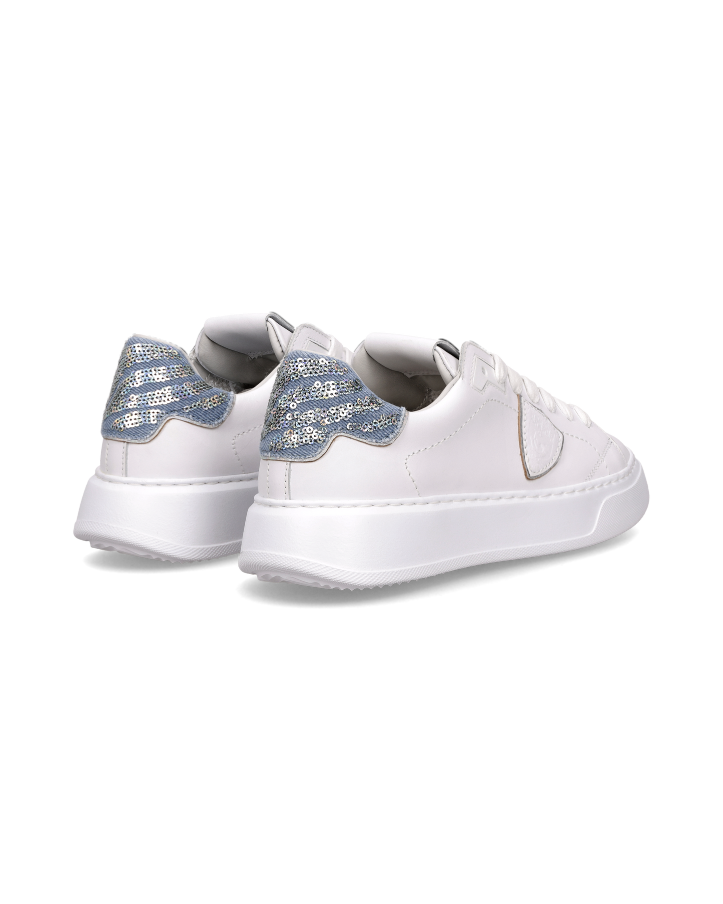 Sneakers Temple Donna, Bianco Denim