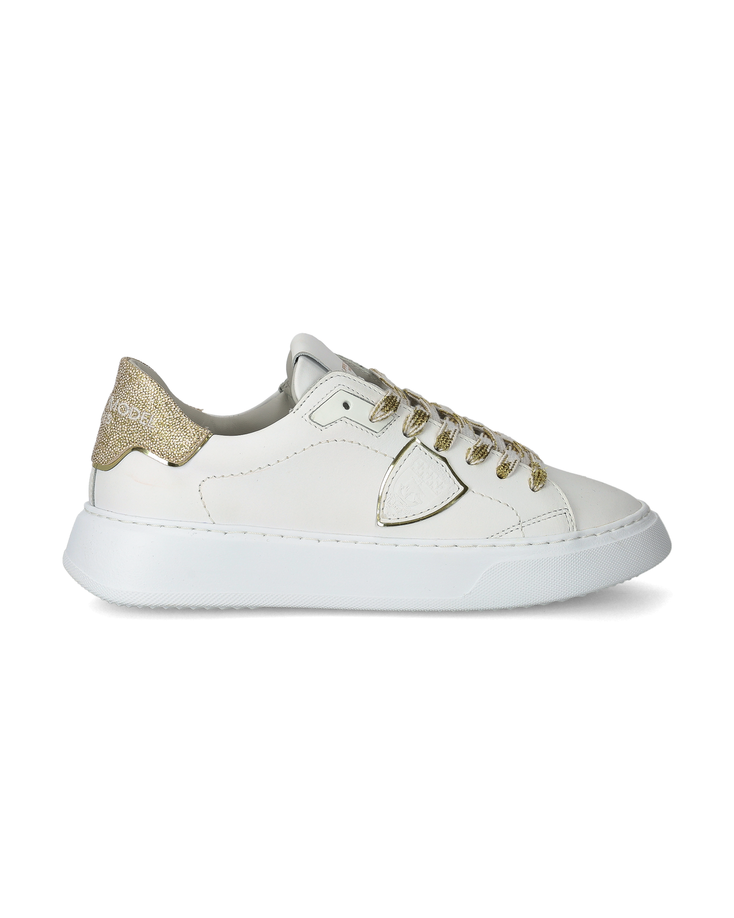 Sneakers Temple Tennis Women, White Gold