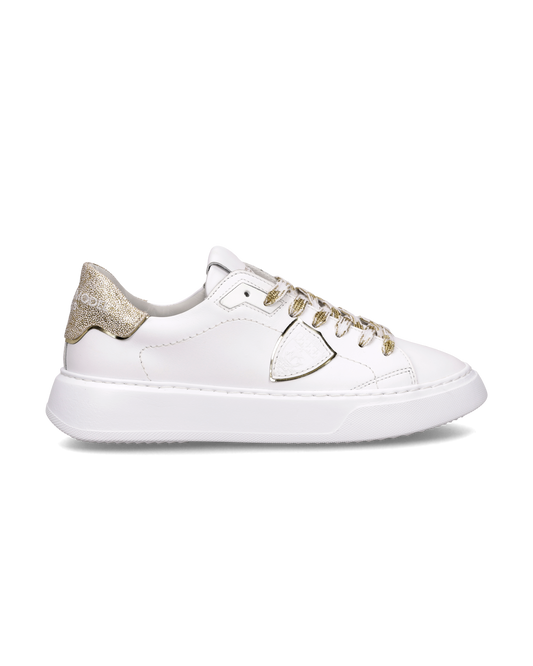 Sneakers Temple Donna, Bianco Oro