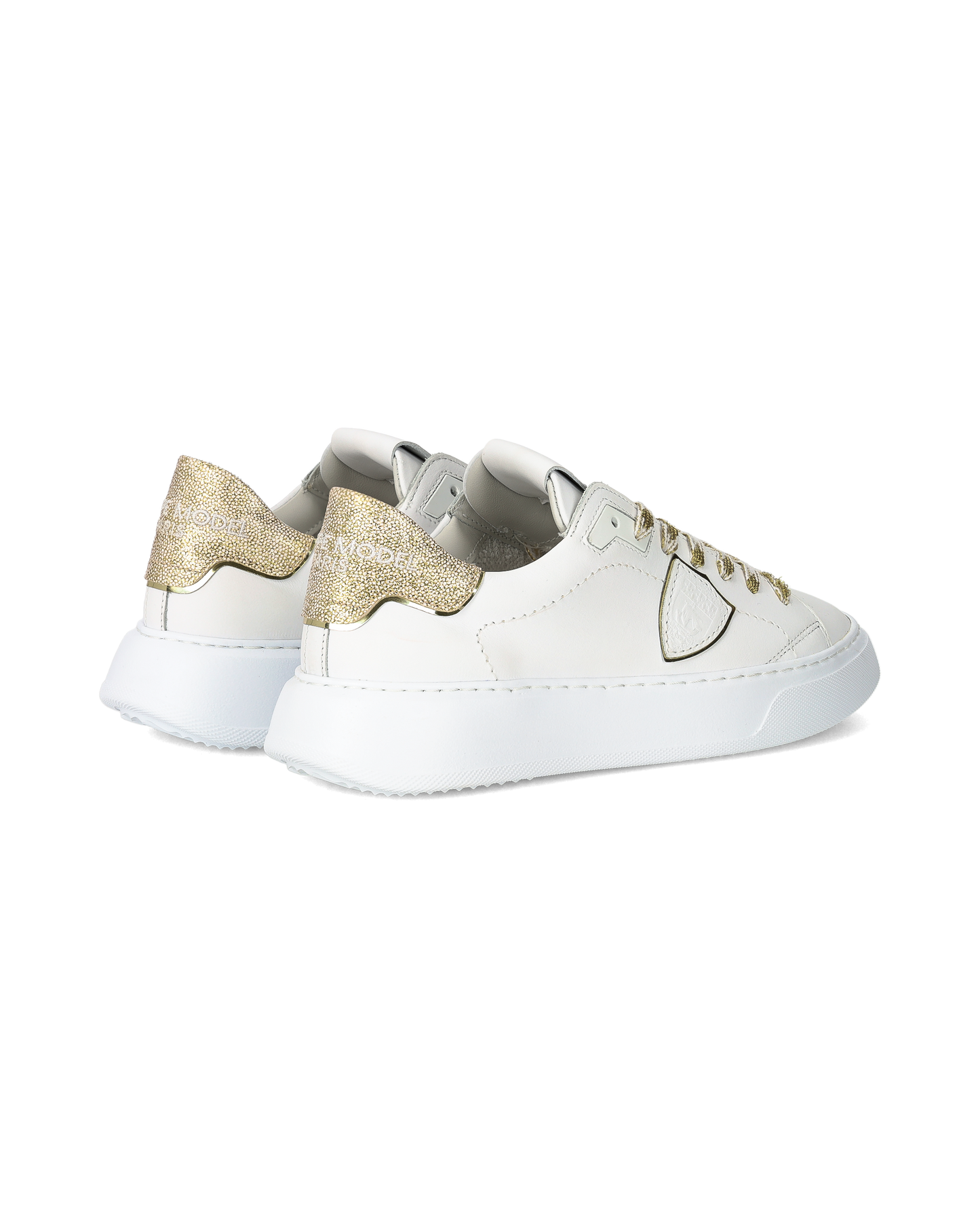 Sneakers Temple Tennis Women, White Gold