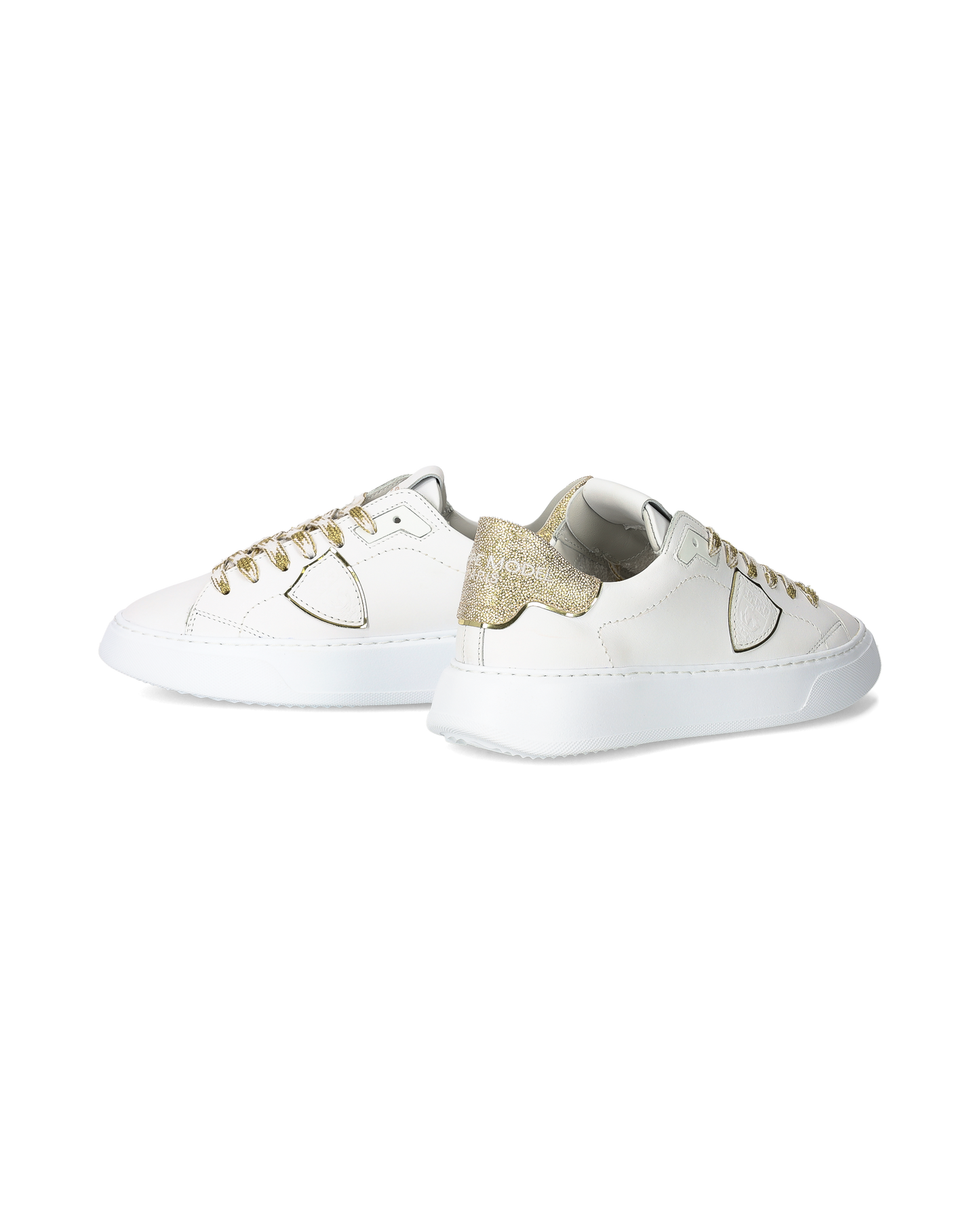 Sneakers Temple Tennis Women, White Gold