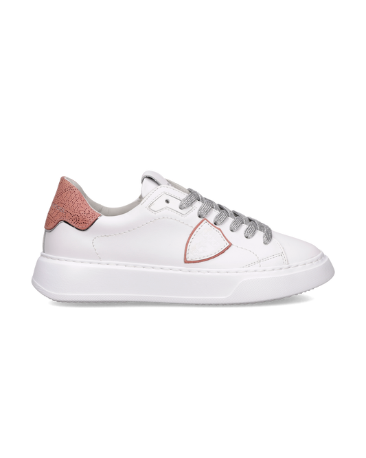 Sneakers Temple Donna, Bianco Rosa