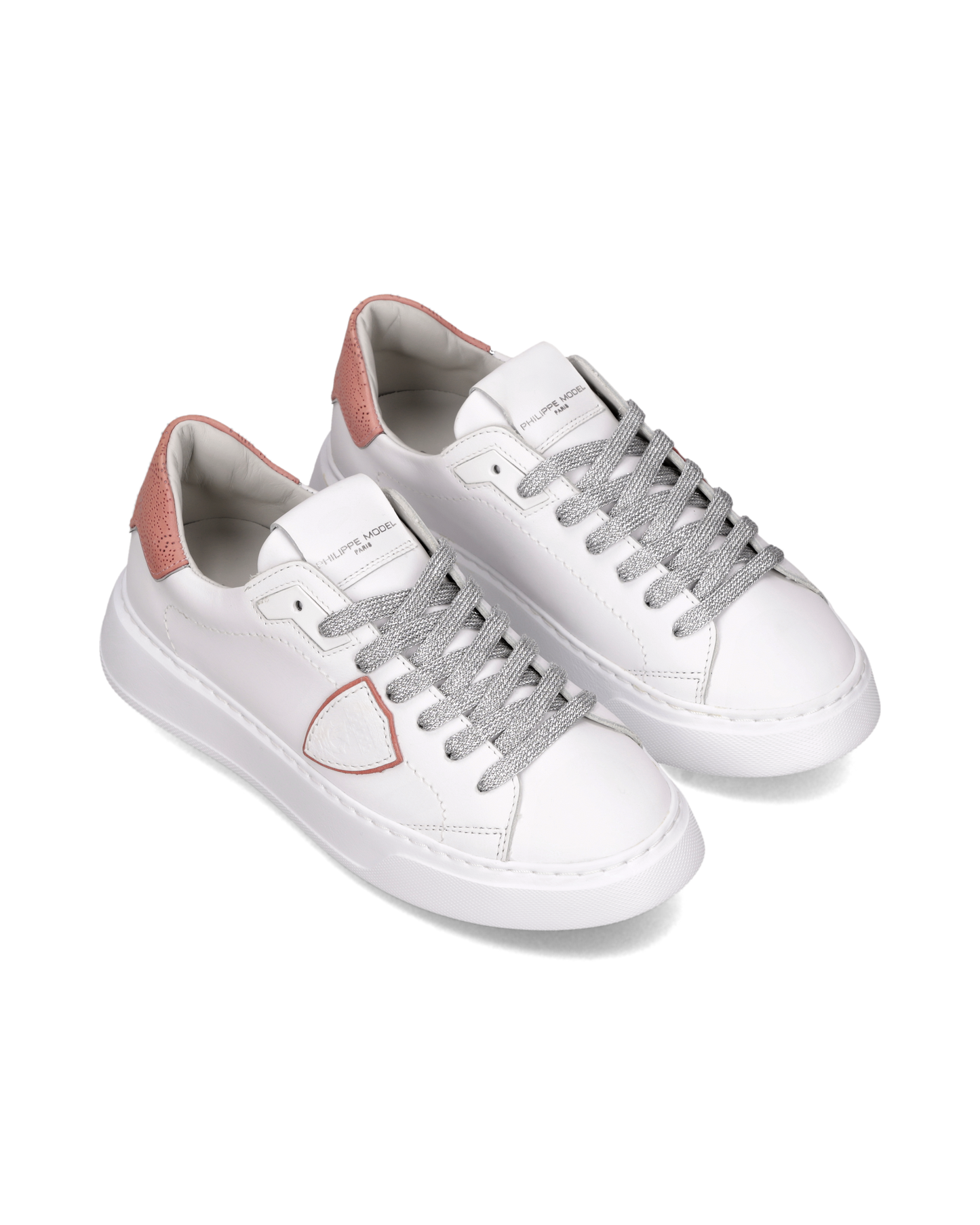 Sneakers Temple Donna, Bianco Rosa