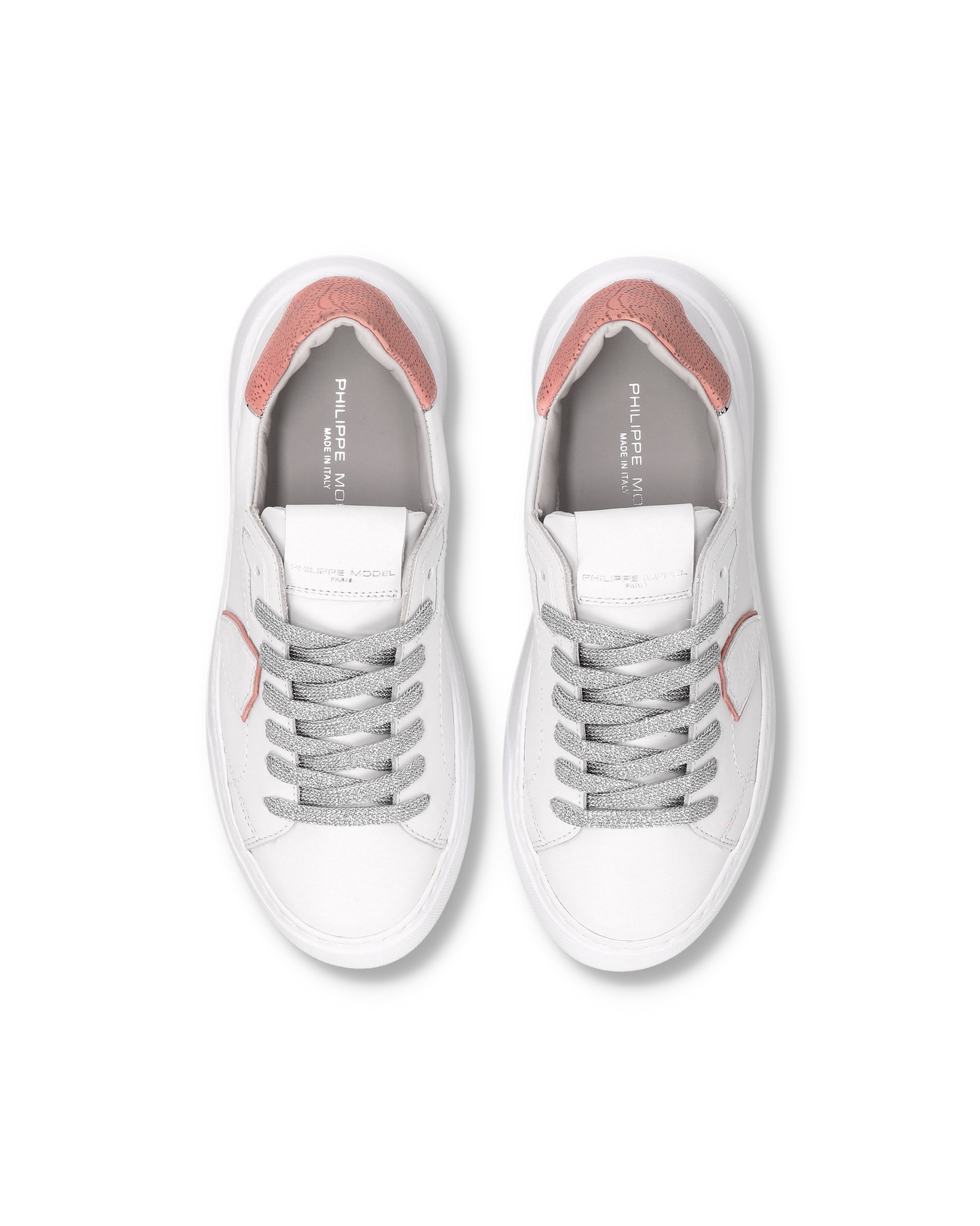 Sneakers Temple Donna, Bianco Rosa