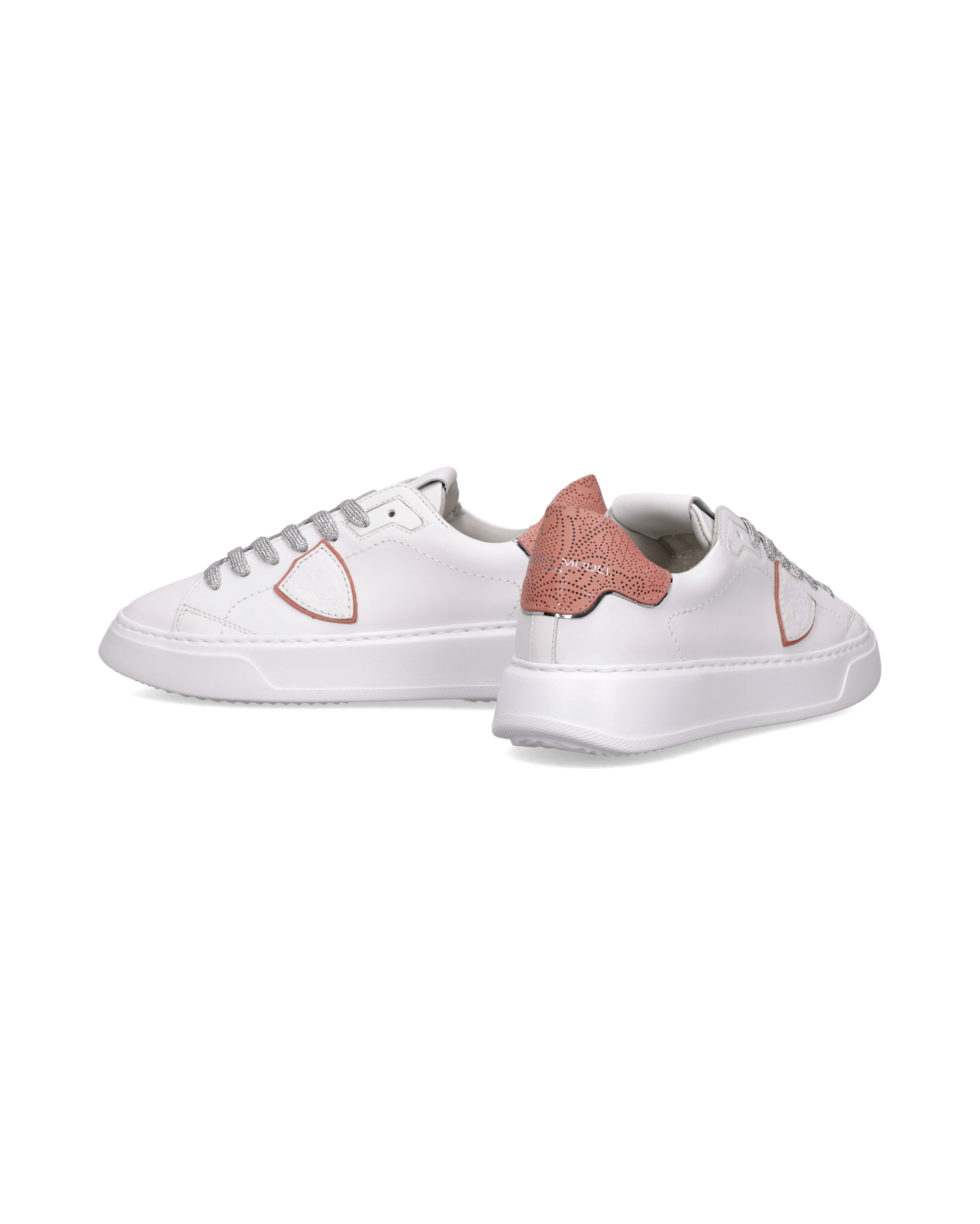 Sneakers Temple Donna, Bianco Rosa