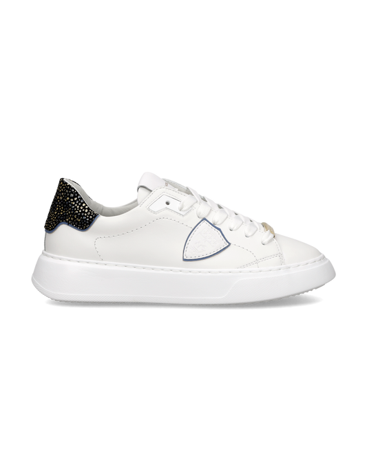 Sneakers Temple Donna, Bianco Nero
