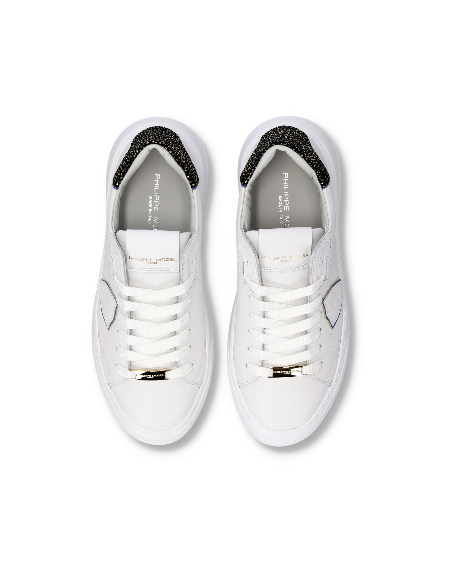Sneakers Temple Donna, Bianco Nero