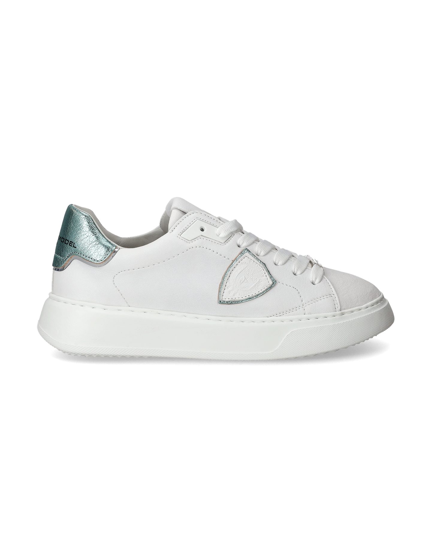 Sneakers Temple da Donna Bianche e Blu in Pelle Morbida