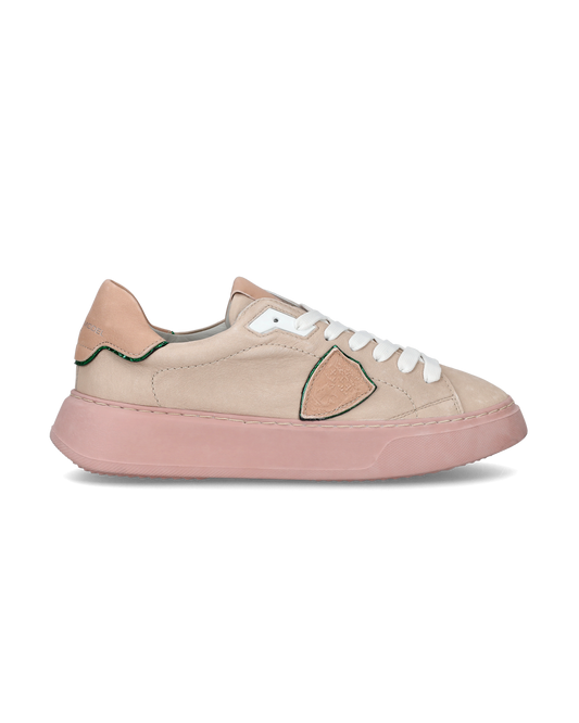 Sneakers Temple da Donna Rosa in Pelle Scamosciata