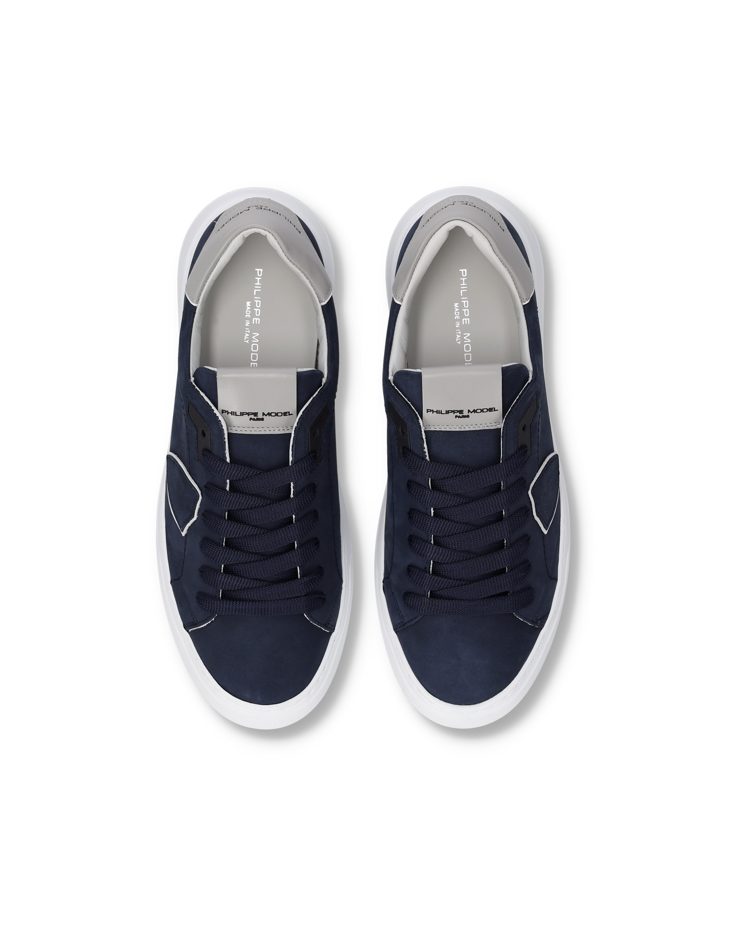 Sneakers Temple Uomo, Bianco, Blu Grigio
