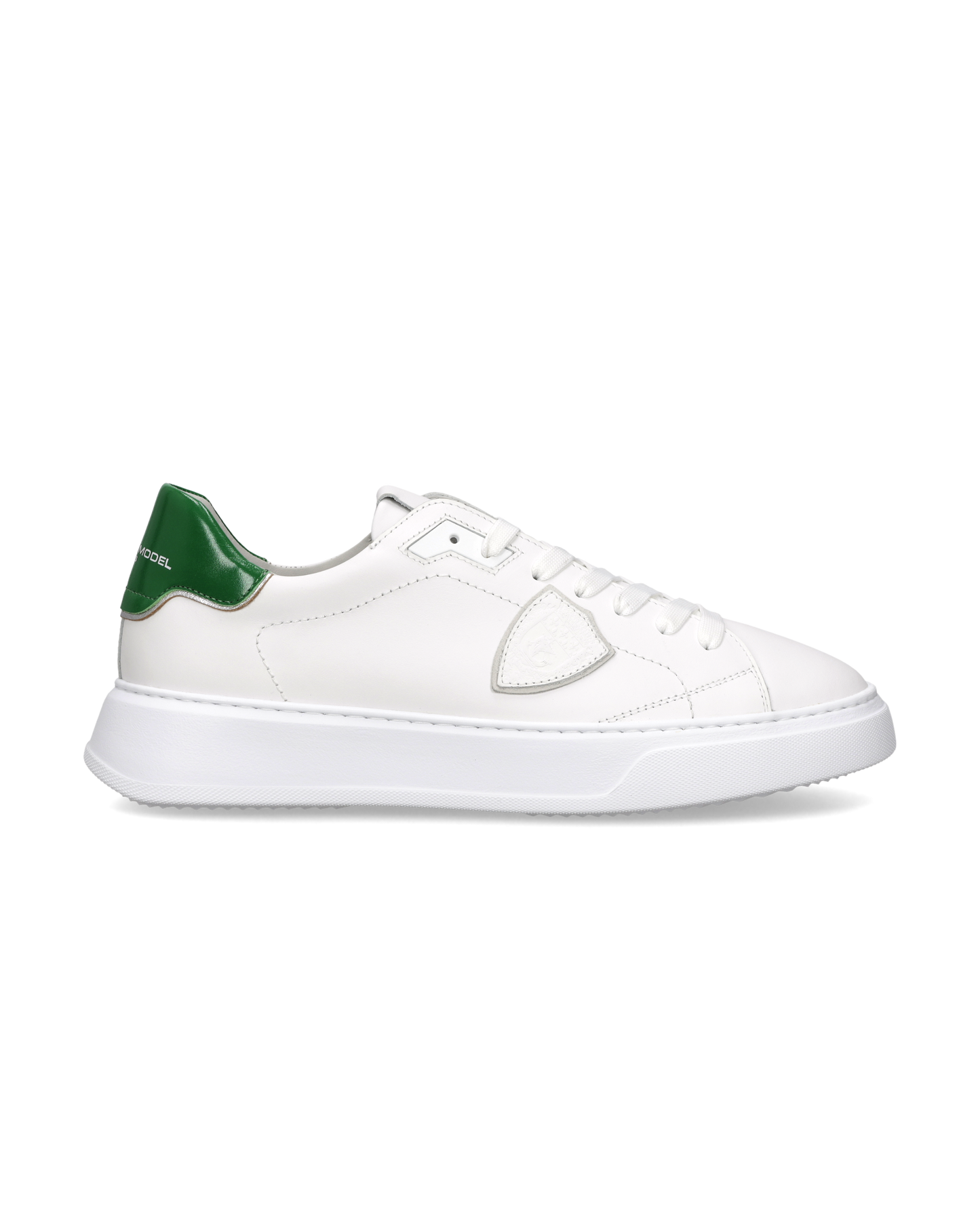 Sneakers Temple Men, White Bottle Green