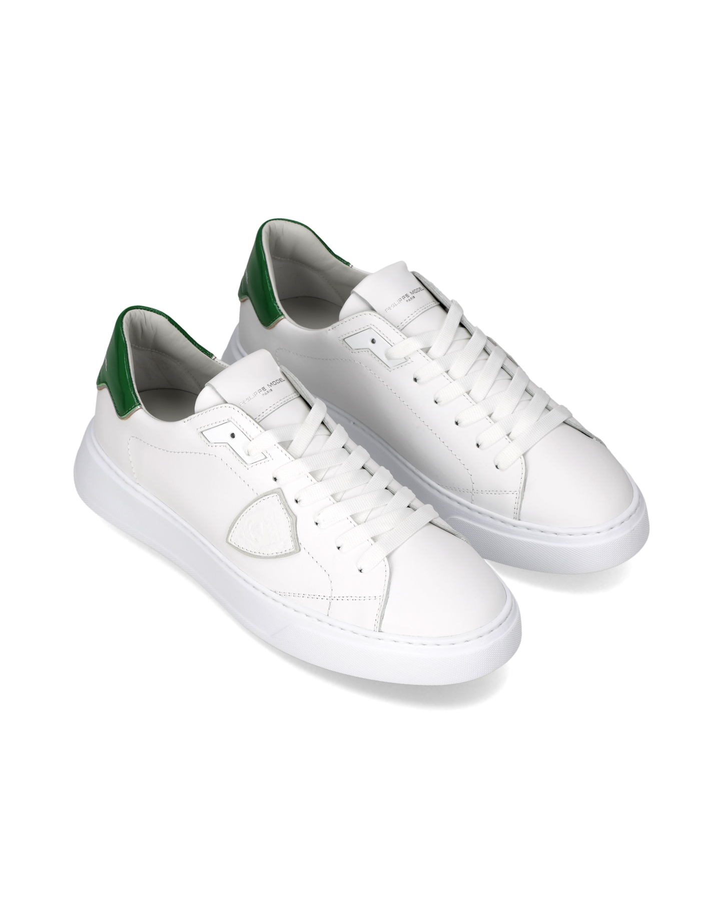 Sneakers Temple Men, White Bottle Green
