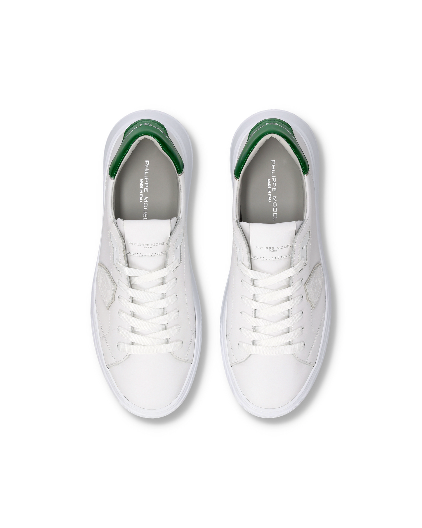 Sneakers Temple Men, White Bottle Green