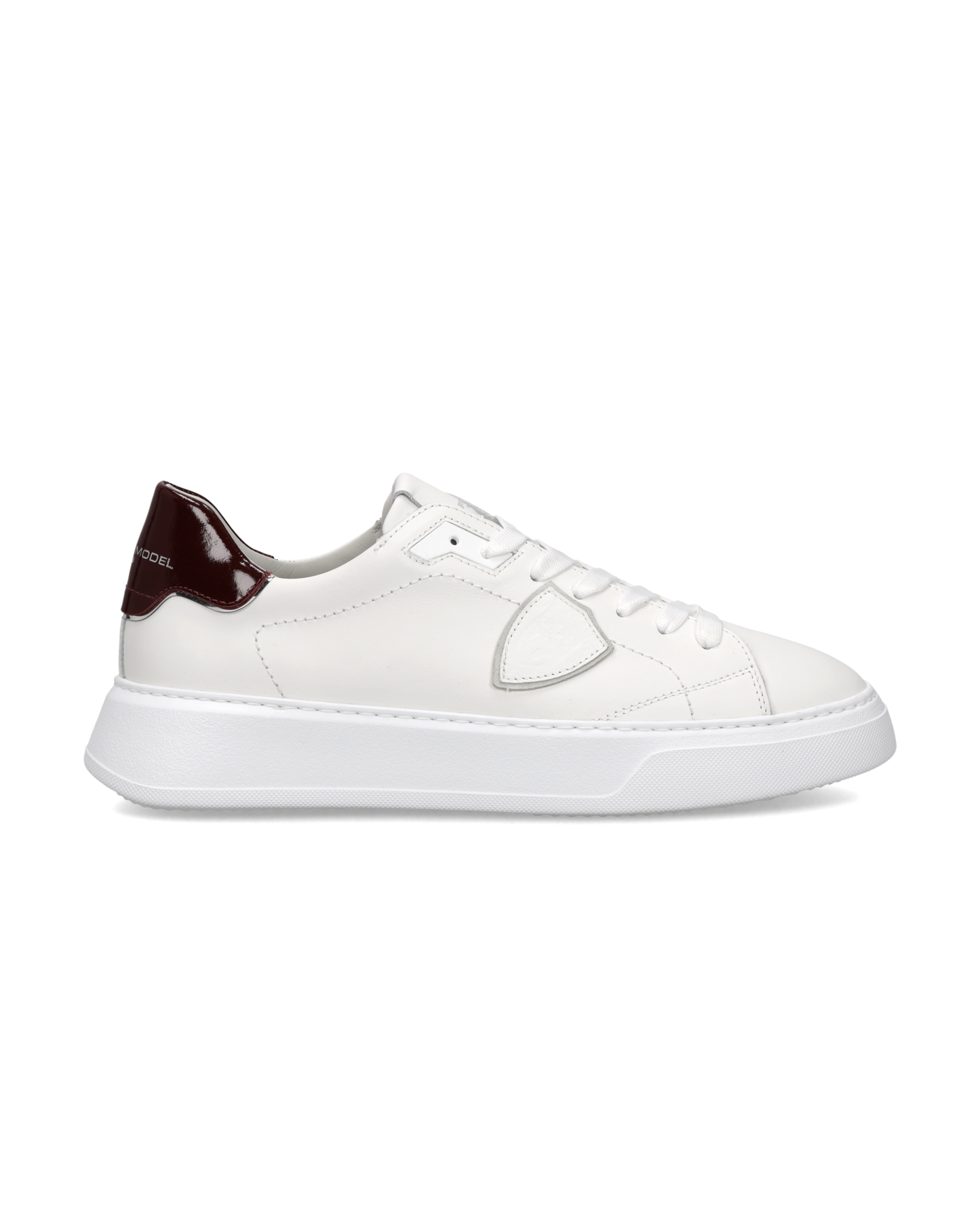 Sneakers Temple Uomo, Bianco Bordeaux