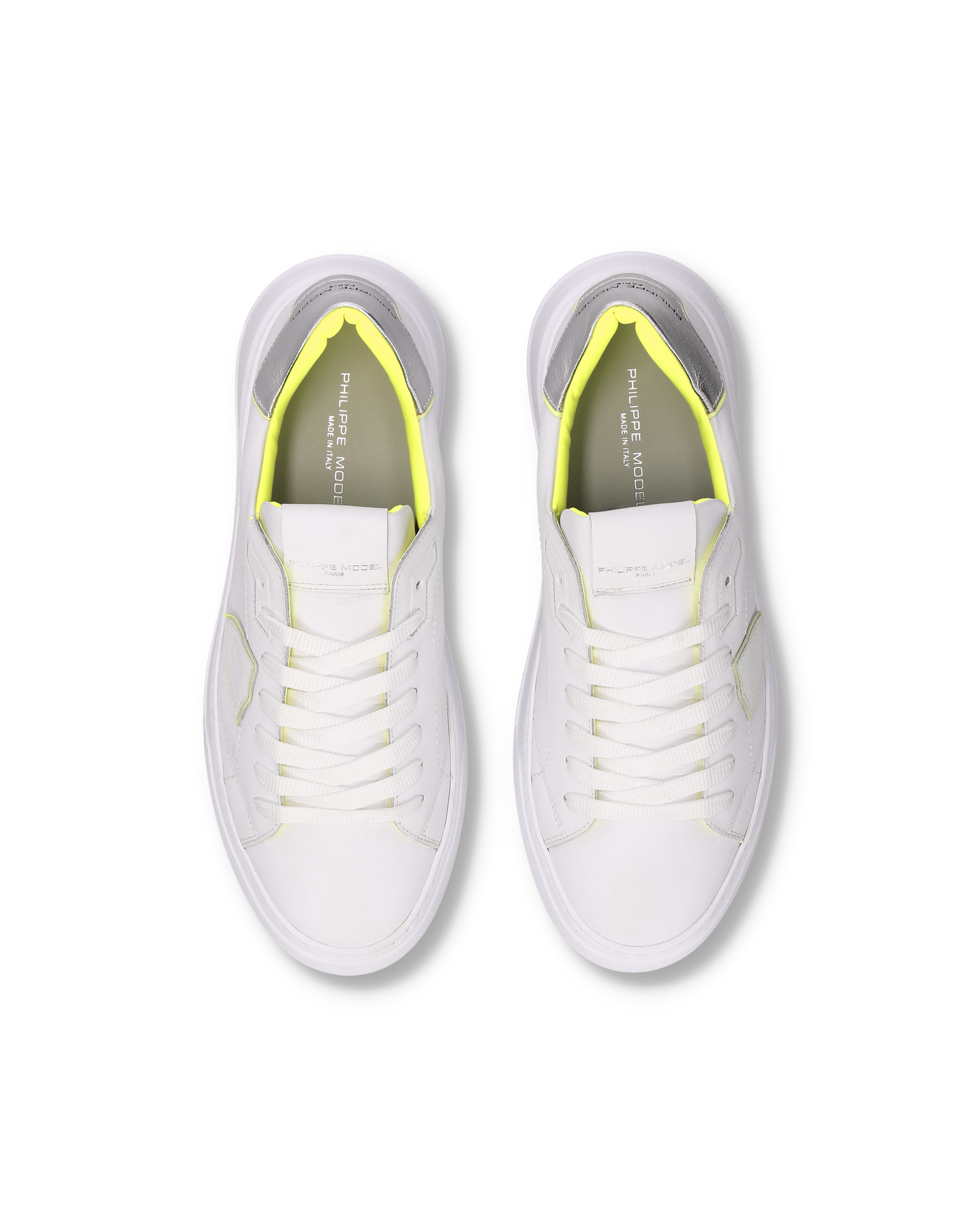 Sneakers Temple Uomo, Bianco Giallo