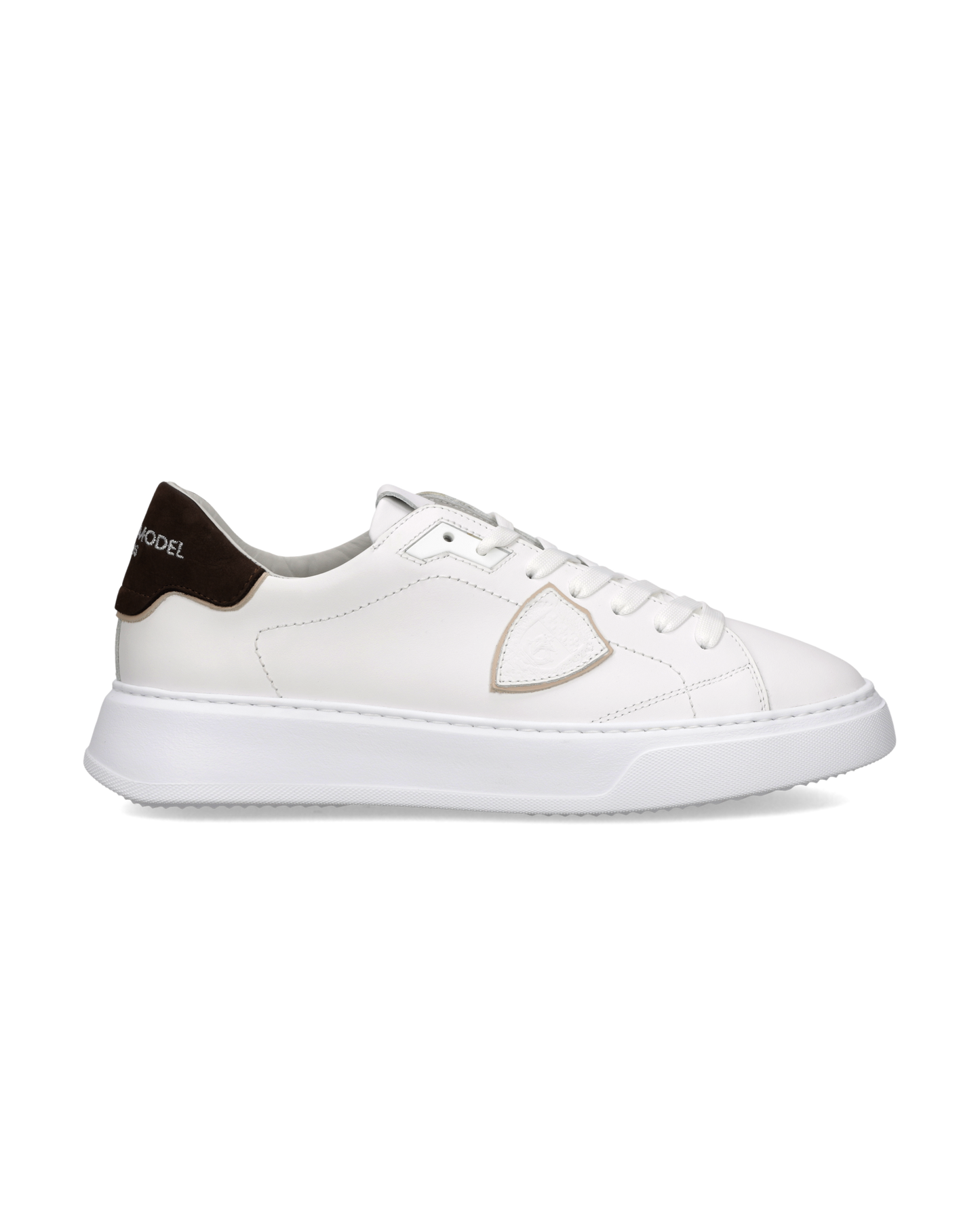 Baskets Temple Homme, Blanc et Marron