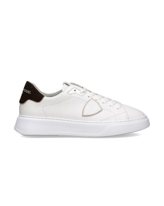 Baskets Temple Homme, Blanc et Marron