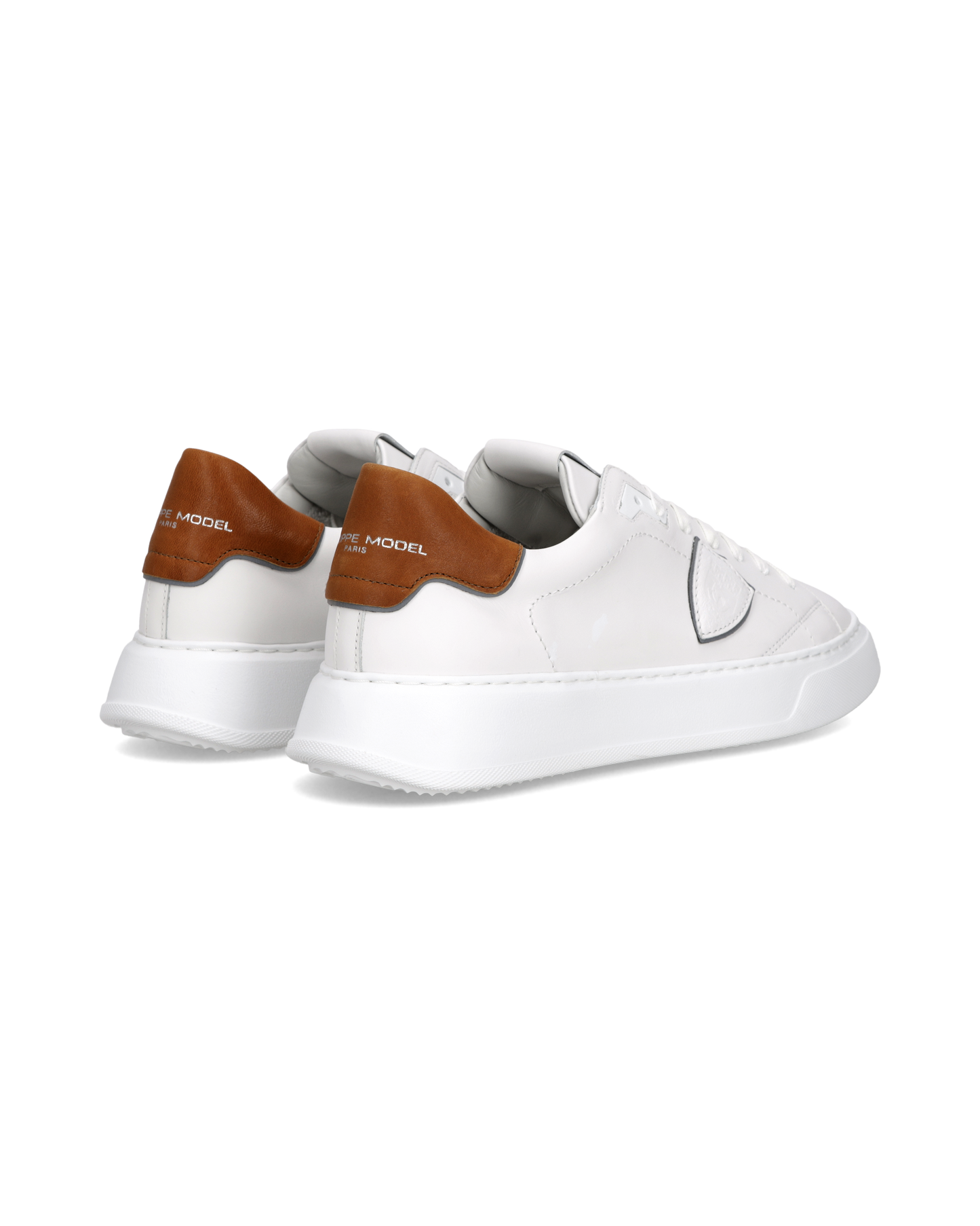Sneakers Temple Uomo, Bianco Cognac
