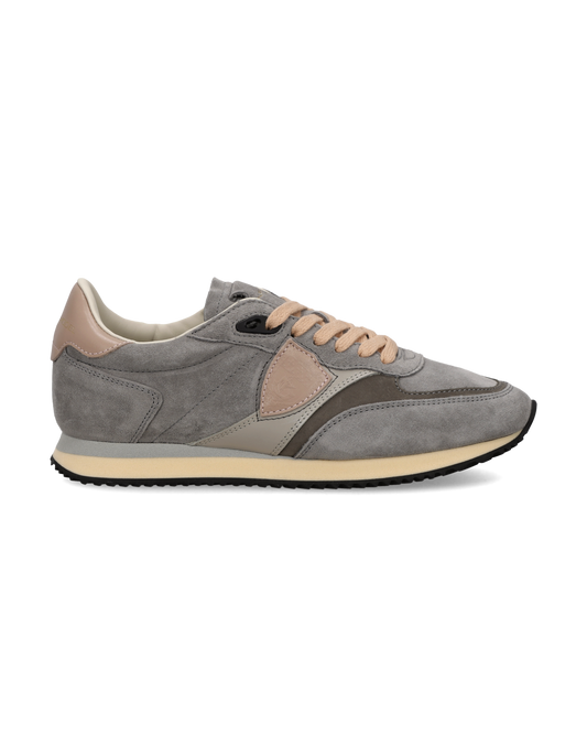 Baskets Blville Femme, Gris Taupe et Rose