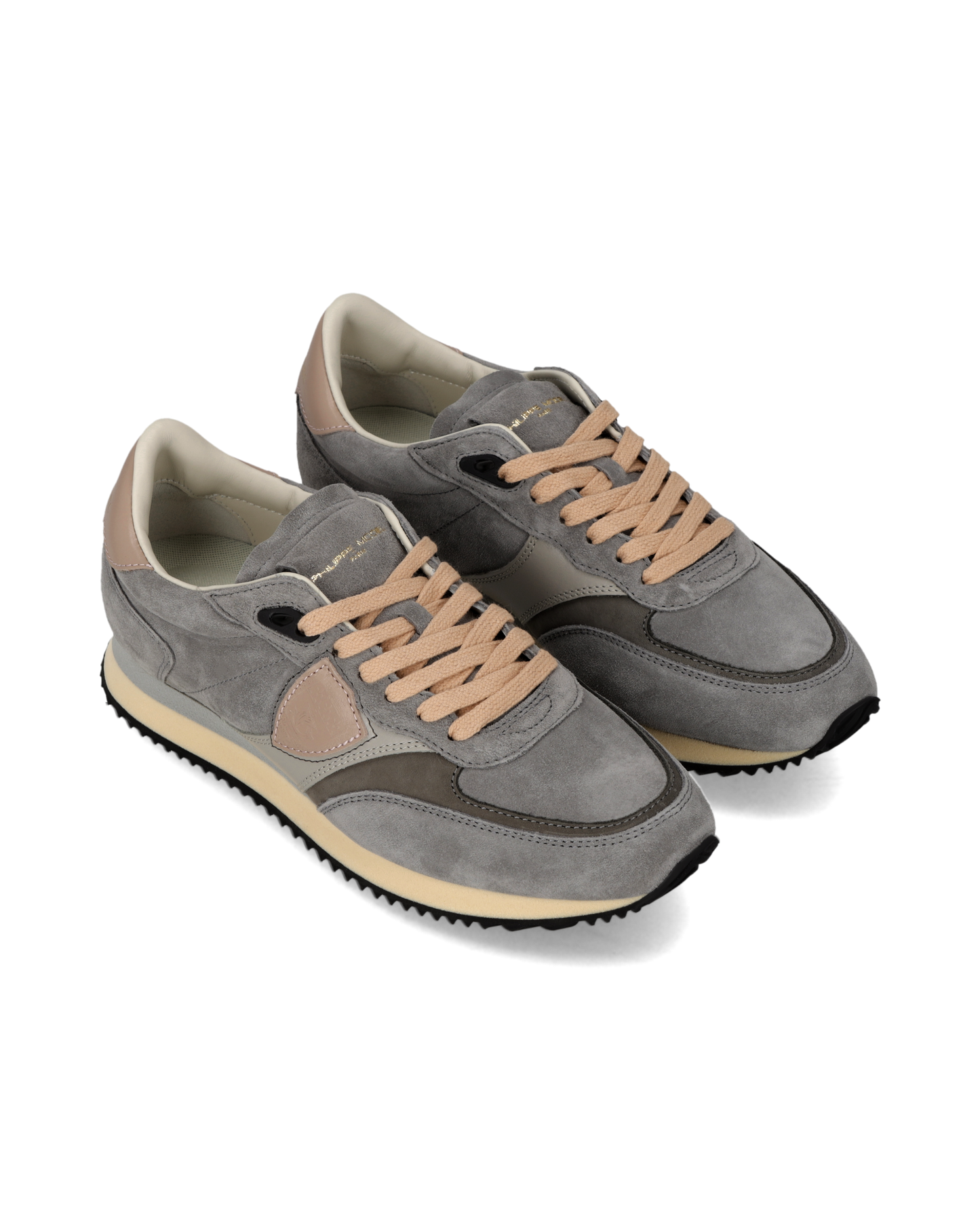 Baskets Blville Femme, Gris Taupe et Rose
