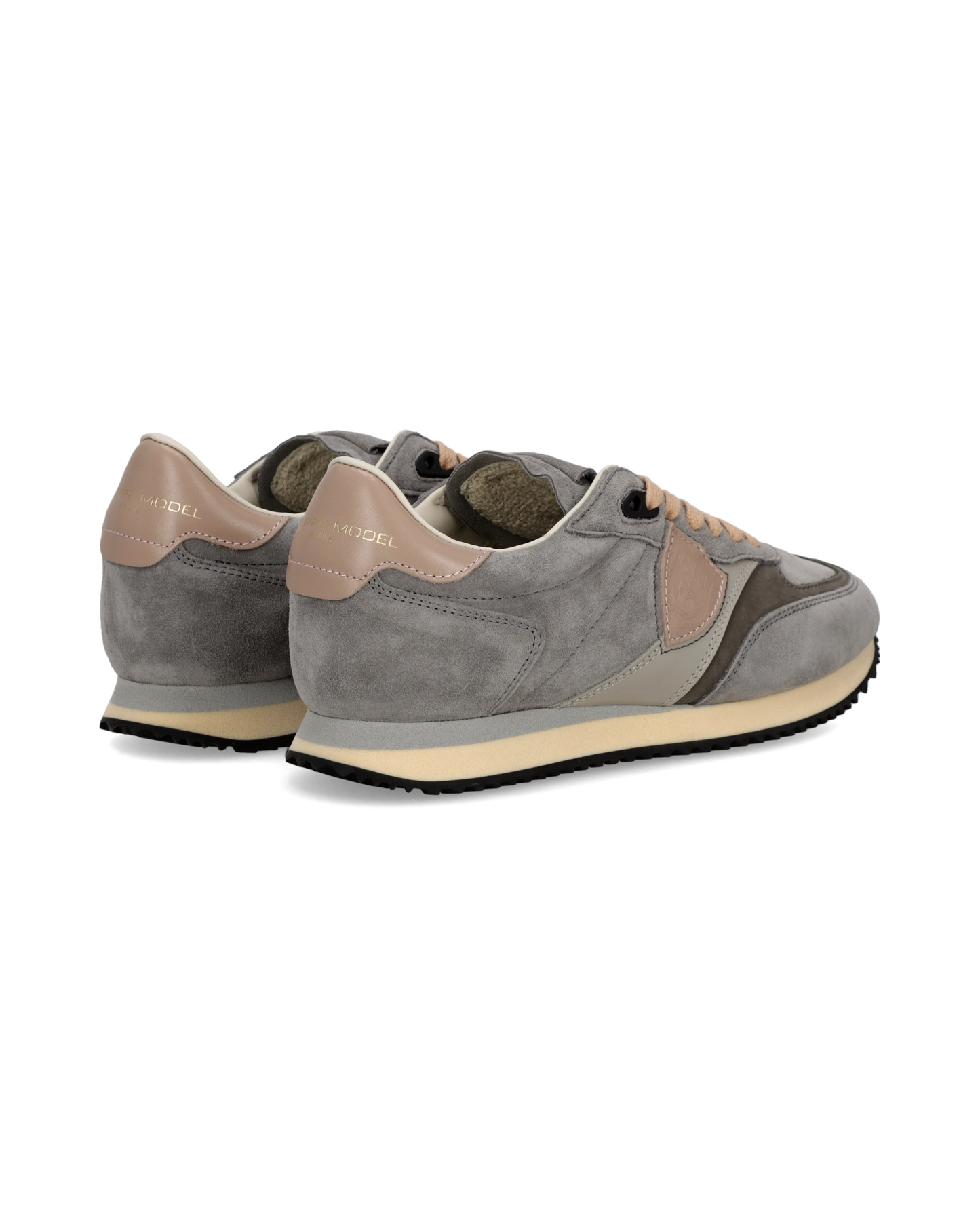 Baskets Blville Femme, Gris Taupe et Rose