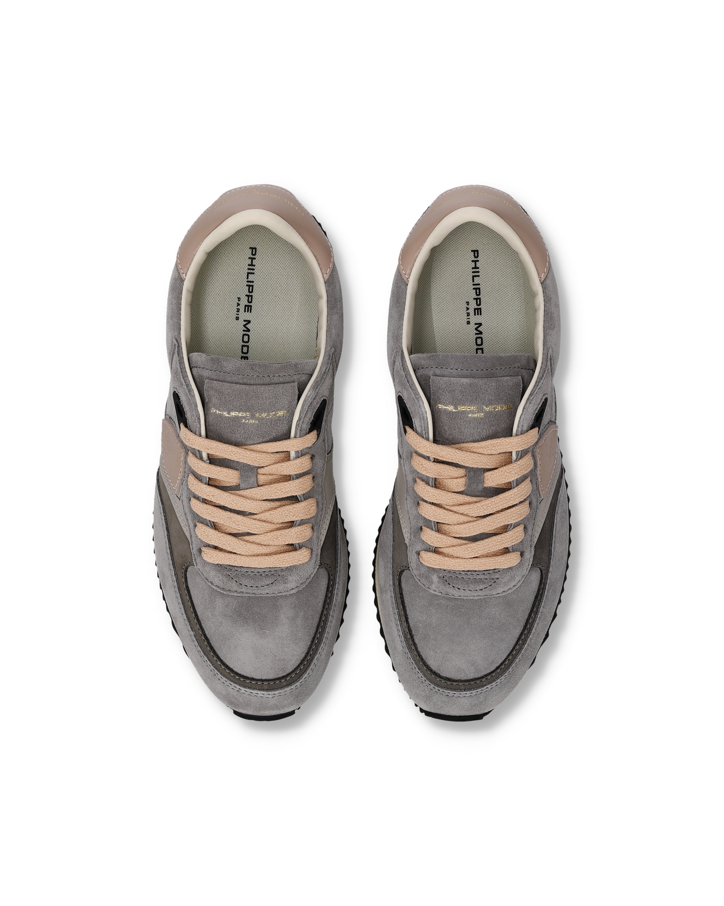 Baskets Blville Femme, Gris Taupe et Rose