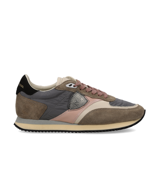 Baskets Blville Femme, Boue Gris Anthracite et Rose