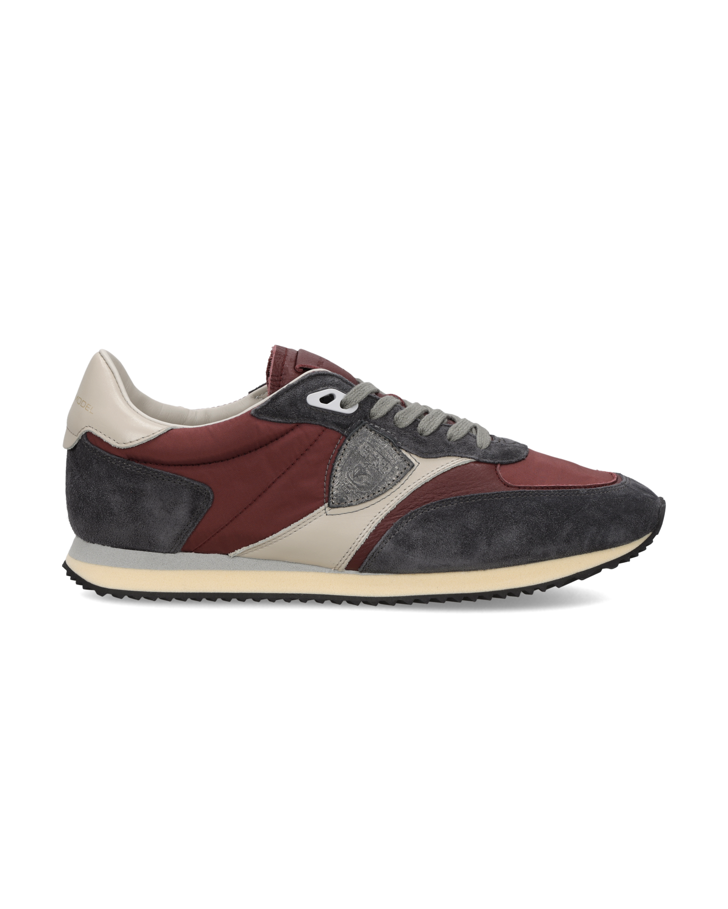 Baskets Blville Homme, Gris Anthracite Bordeaux et Ivoire