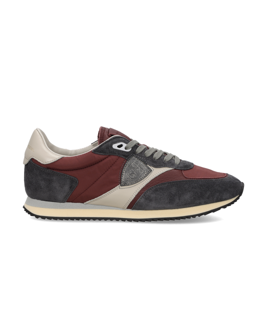 Baskets Blville Homme, Gris Anthracite Bordeaux et Ivoire