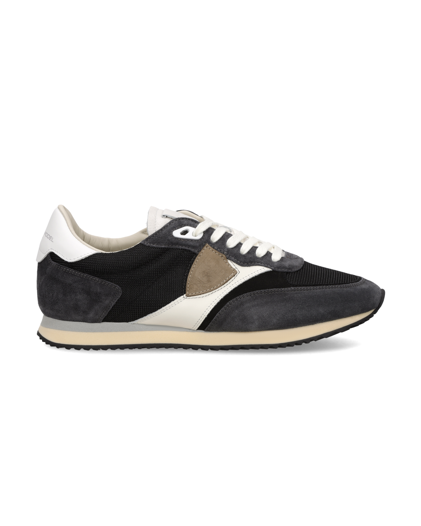 Baskets Blville Homme, Noir Blanc et Beige 