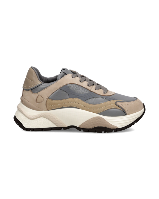 Sneakers Odeon Donna, Beige Grigio