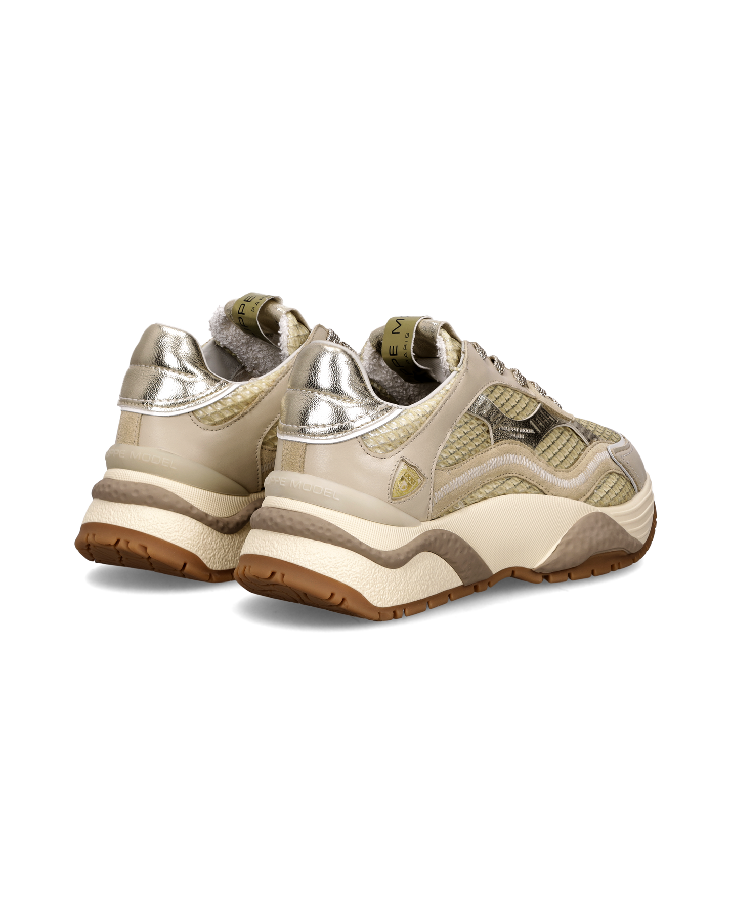 Sneakers Odeon Tennis Donna, Beige Oro